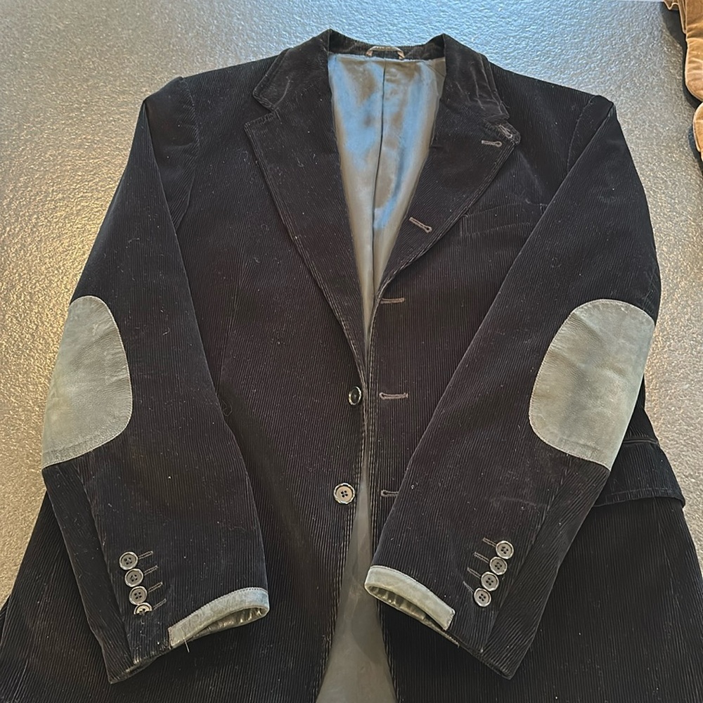 John Varvatos vintage black cord jacket.